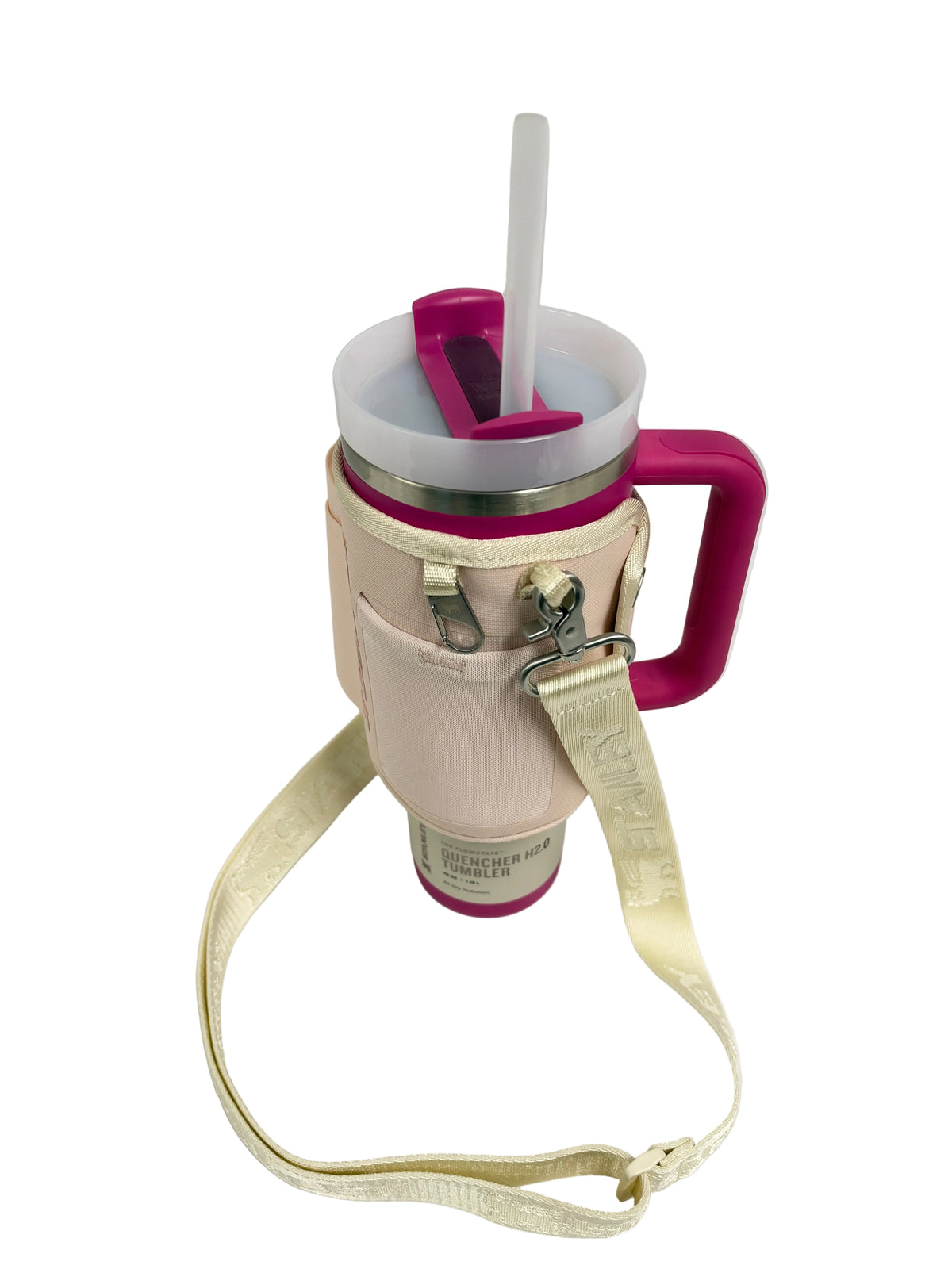Stanley 40 oz Quencher Tumbler (Fuchsia Pink) & Quencher Wrap Carry All (Rose Quartz) Combo