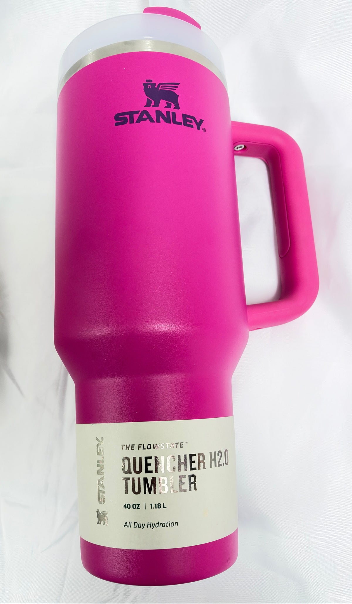 Stanley 40 oz Quencher Tumbler (Fuchsia Pink) & Quencher Wrap Carry All (Rose Quartz) Combo