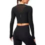 Santiny Workout Crop Top Long Sleeve Black Size  XS (Previously Owned- Like New Condition With Tags)