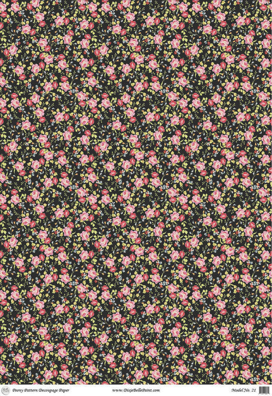 Dixie Belle - Peony Pattern  Rice Paper