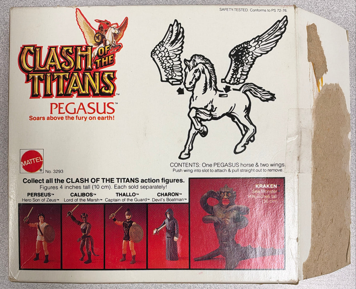 Rare 1980 Mattel CLASH OF THE TITANS PEGASUS Winged Horse Open Box