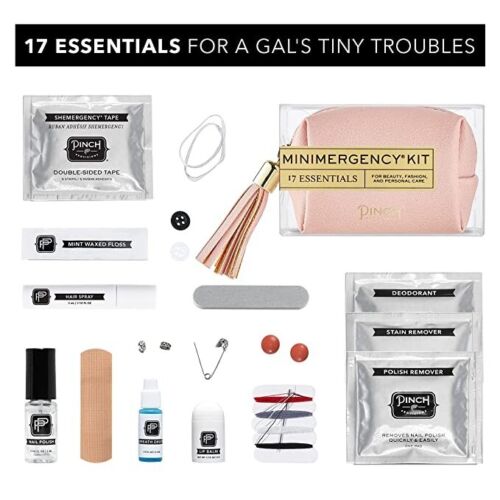 Pinch Provisions Velvet Minimergency Kit for Her, Includes 17 Emergency  Essentials, Compact, Multi-Functional Pouch, Gift for Women, Sage