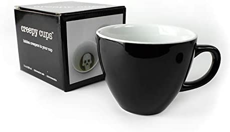 CREATURE CUPS Spider Ceramic Cup (11 Ounce, Black Exterior) - Creepy Cups - Hidden Animal Inside Mug - Birthday, Halloween, Spooky Gift for Coffee & Tea Lovers