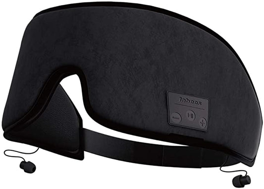Jabees Serenity Sleep Headphones Wireless Bluetooth 5.0 Sleeping Eye Mask Light Blocker Earbuds for Music Audiobooks Air Travel Yoga Meditation and Relaxation