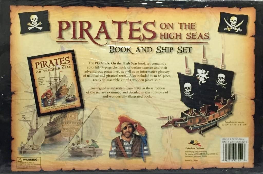 Pirates on the high seas book and ship set