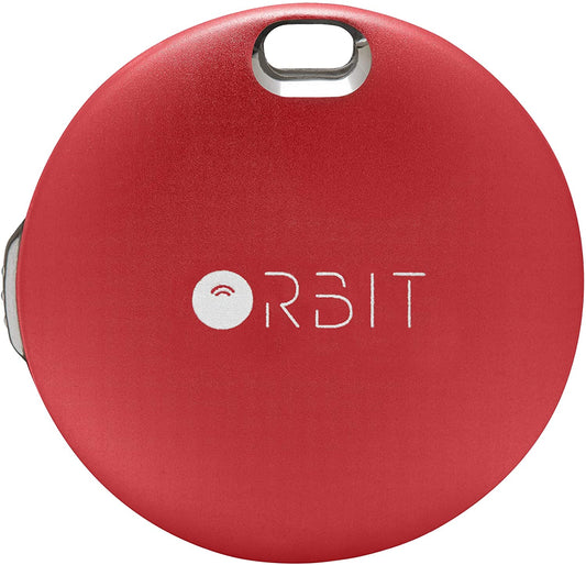 Orbit Waterproof Aluminum Key Finder - Wireless Smart Tracker and Locator with Replaceable Battery (Candy Red)