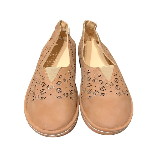 Pleather Tan Slip-ons - Used