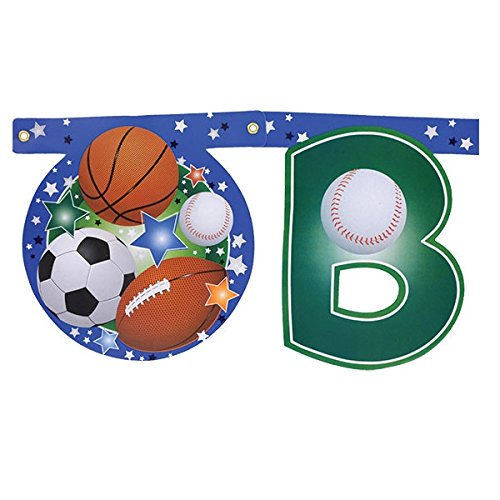 Sports Themed Happy Birthday Letter Banner By Greenbrier Intl