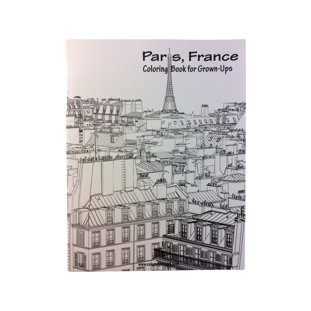 Paris, France Adult Coloring Book