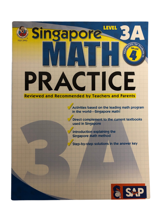 Singapore Math Practice (Level 3A) 4th Grade
