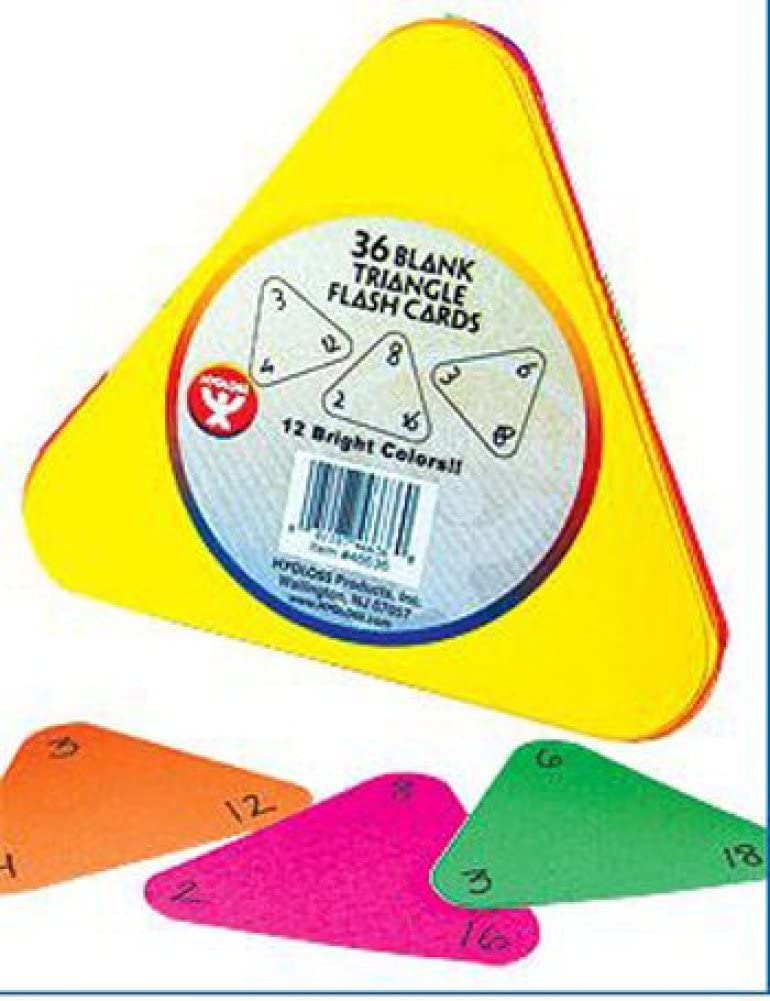 Hygloss Products Triangle Cards, 5.5" Size, Assorted (46636)